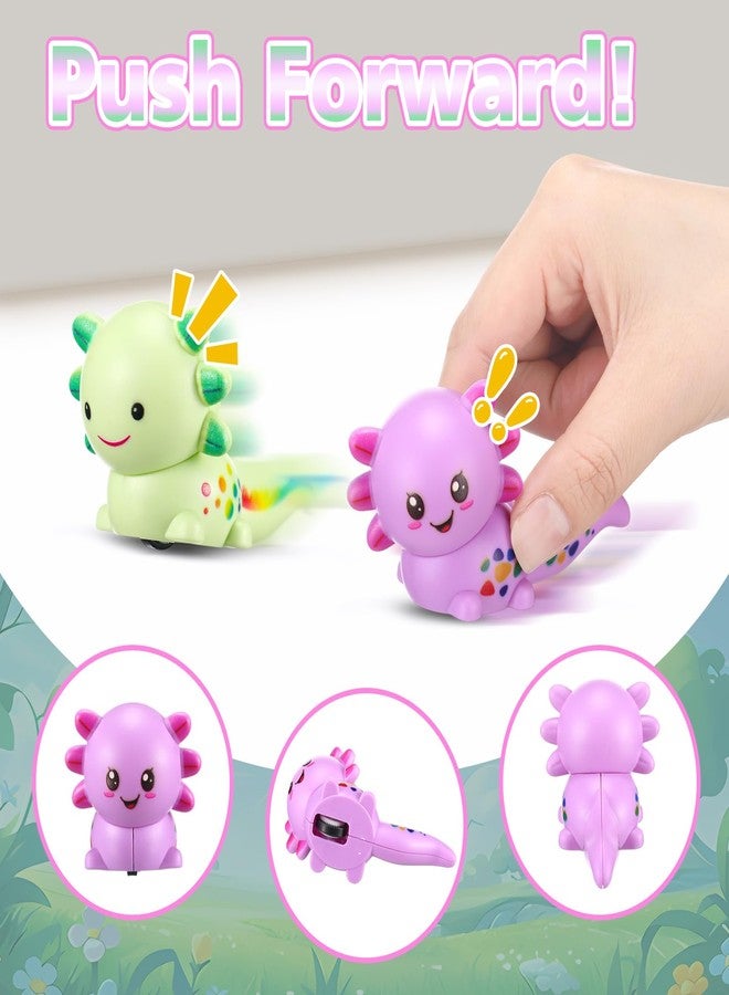 Seenelling مجموعة سيلينج المكونة من 12 قطعة من ألعاب الأكسولوتل للبنات، سيارات سحب للخلف، هدايا حفلات أعياد ميلاد الأكسولوتل، لوازم حفلات عيد الحب، هدايا عيد ميلاد للأطفال الرضع والصغار. - Image 2